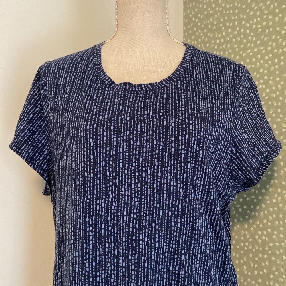 Athleta Blue Organic Daily Crew Tee T-shirt Size XL - Picture 2 of 8